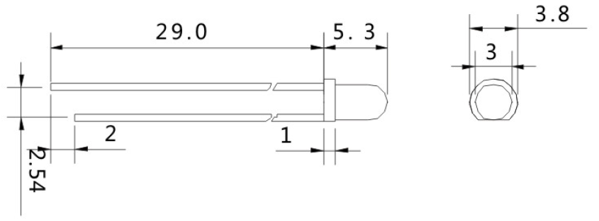 直插3mm圆头紫光LED灯珠_紫光LED灯珠_F3紫光