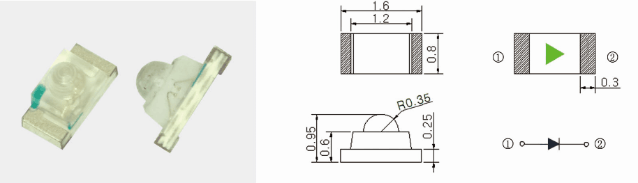 0603球头led_红光蓝光绿光紫光球头led灯珠_0603球头led灯珠_0603球头贴片led灯珠